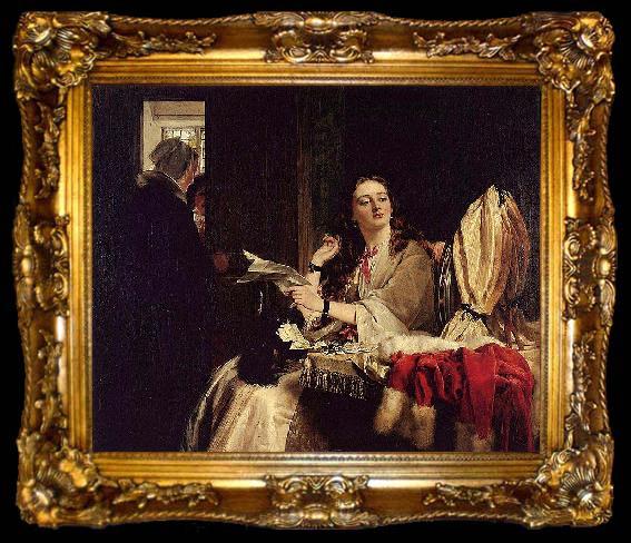 framed  John callcott horsley,R.A. St. Valentine